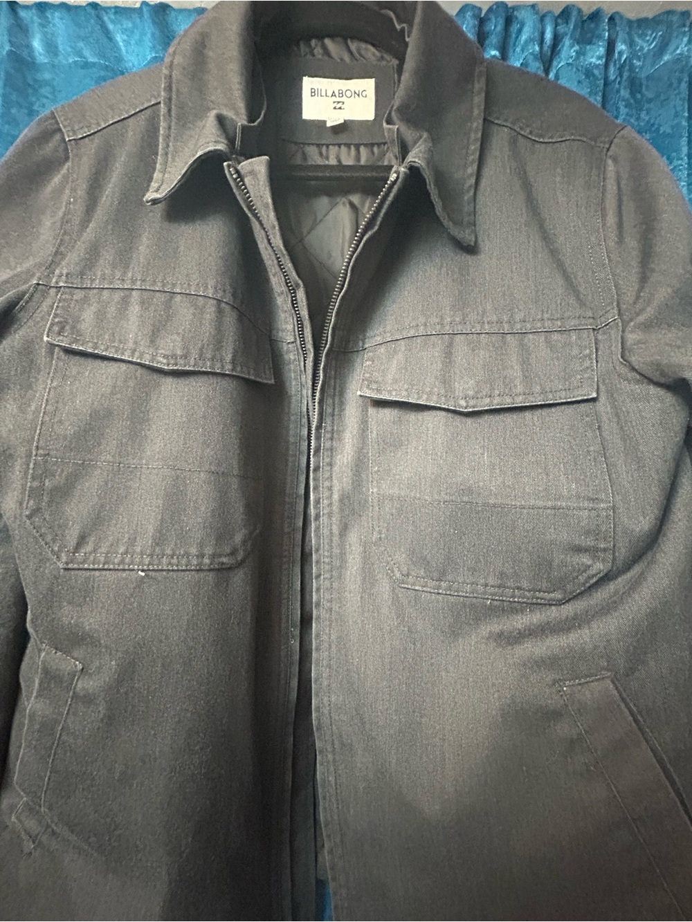 Billabong Men’s Black Jacket with Chest Pockets